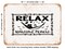 DECORATIVE METAL SIGN - Relax Unwind Renew - Vintage Rusty Look